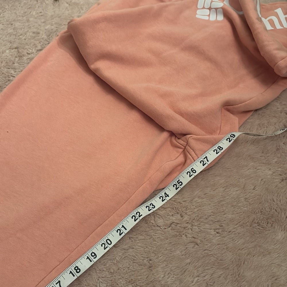Womens Preloved Salmon Columbia Draw String Joggers w white logo going down leg - Picture 6 of 13